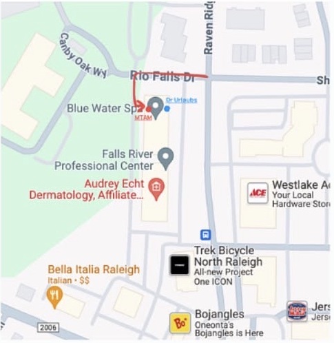 Fixed map showing More Than A Method behind the Falls River Professional Center on Raven Ridge Road